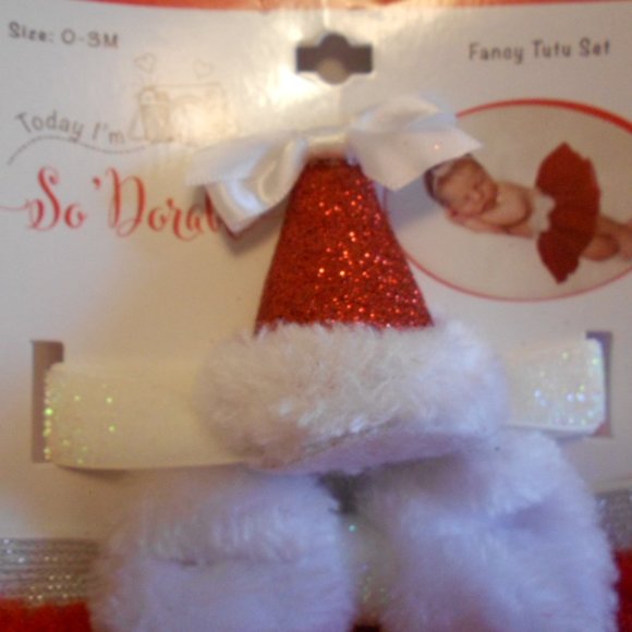 Christmas Infant Fancy TuTu Set 2 pc Girl 0-3 mth - Picture 3 of 6